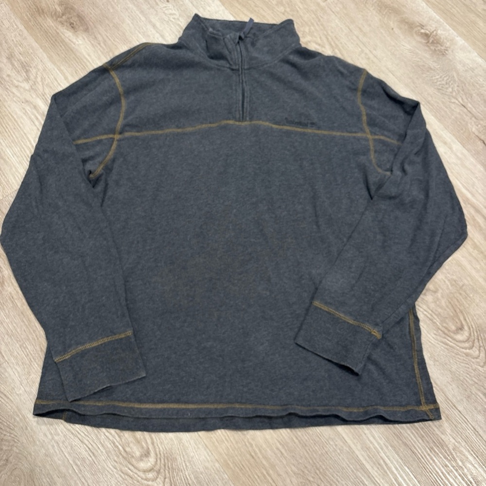 Timberland 1/4 Zip Pullover Sweater Shirt Mens XXL Long Sleeve Gray Mock Neck